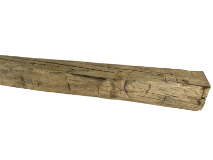 Hand Hewn Beam Fireplace Mantel - 6"H x 6"D x 60"L