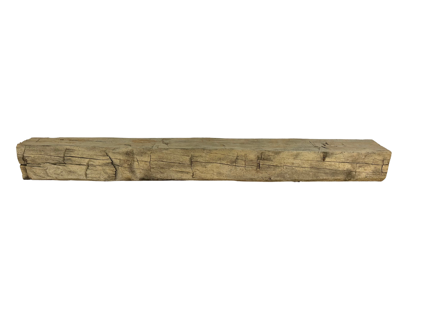 Hand Hewn Beam Fireplace Mantel - 6"H x 6"D x 60"L