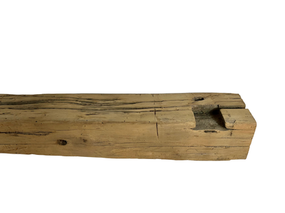 Hand Hewn Beam Fireplace Mantel - 6"H x 7"D x 60"L