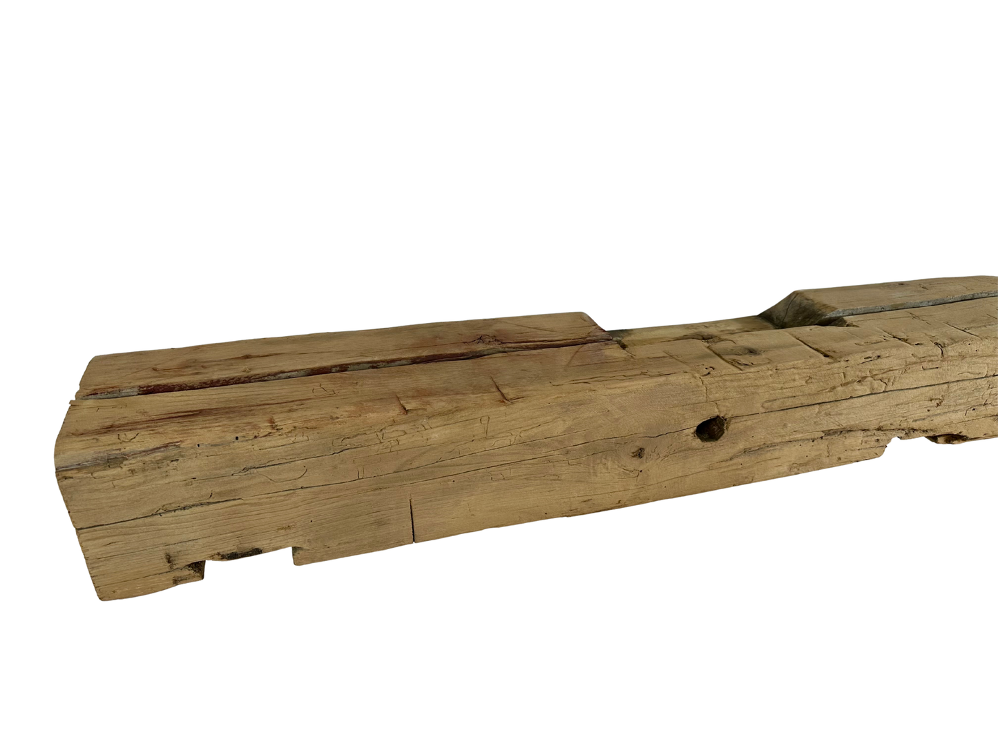 Hand Hewn Beam Fireplace Mantel - 6"H x 7"D x 60"L