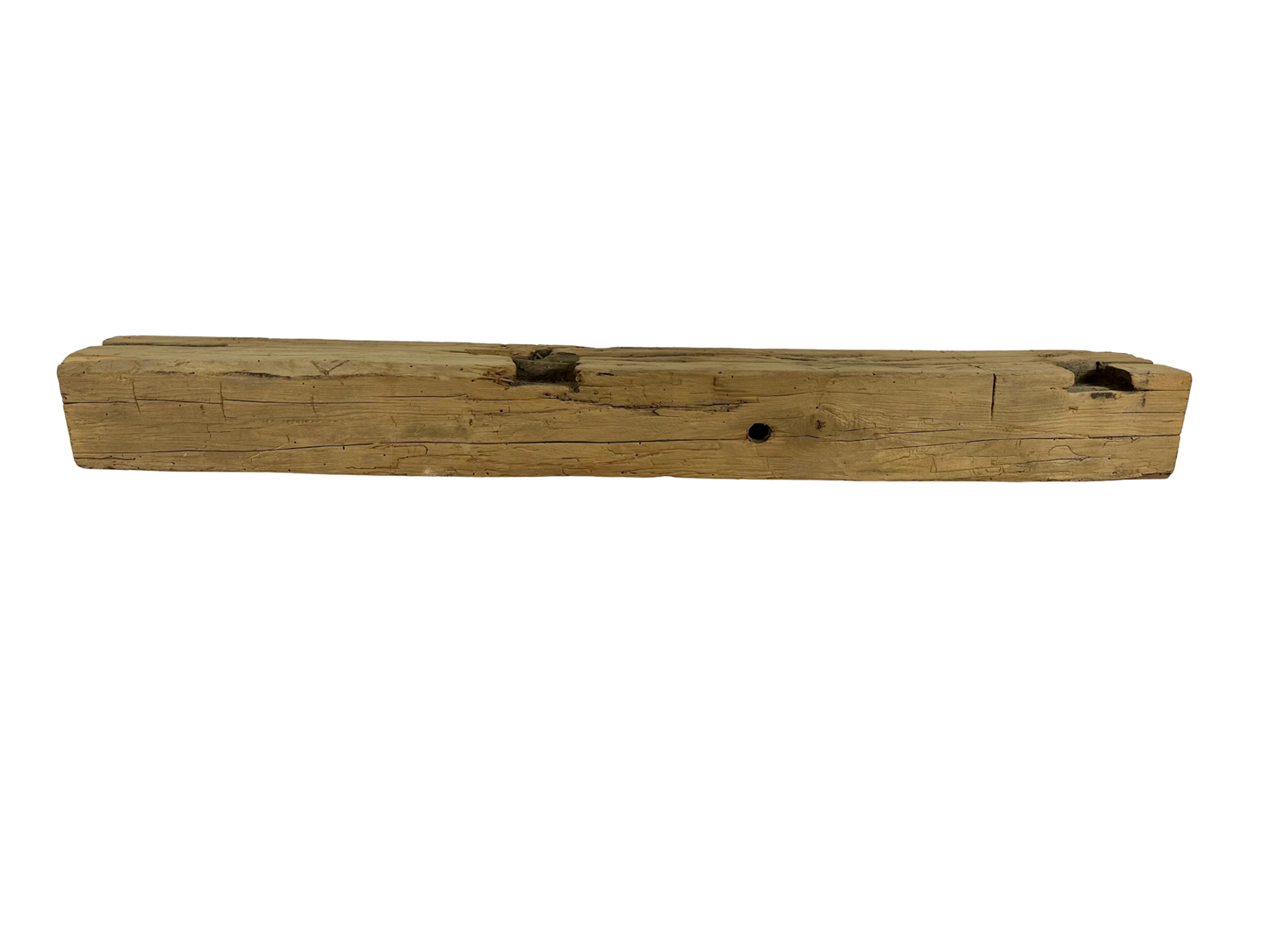 Hand Hewn Beam Fireplace Mantel - 6"H x 7"D x 60"L