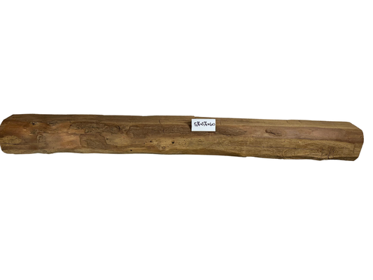 Hand Hewn Beam Fireplace Mantel - 5 3/4"H x 5 3/4"D x 60"L