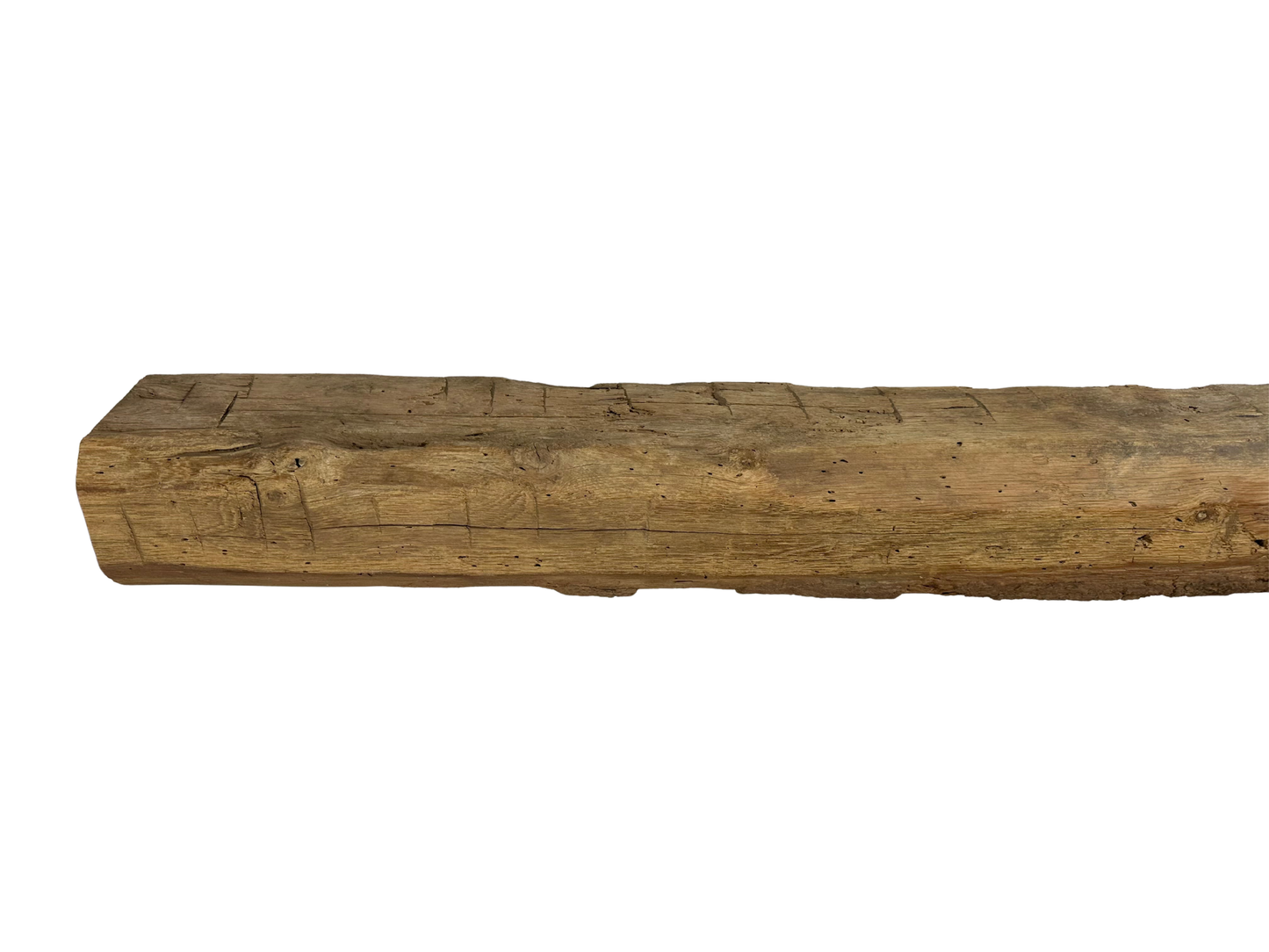 Hand Hewn Beam Fireplace Mantel - 5 3/4"H x 5 3/4"D x 60"L