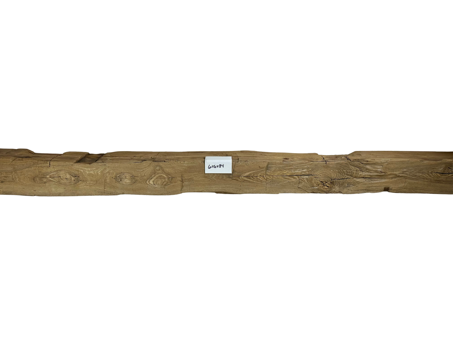 Hand Hewn Beam Fireplace Mantel - 6"H x 6"D x 84"L