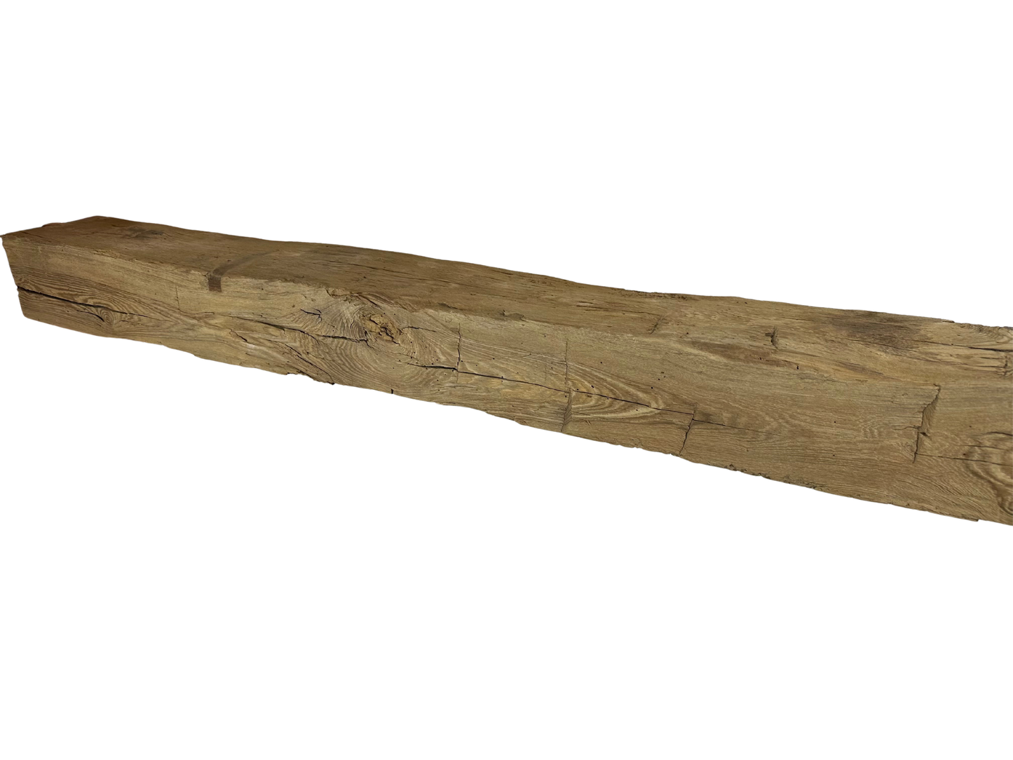 Hand Hewn Beam Fireplace Mantel - 6"H x 6"D x 84"L