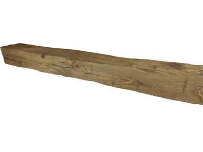 Hand Hewn Beam Fireplace Mantel - 6"H x 6"D x 84"L