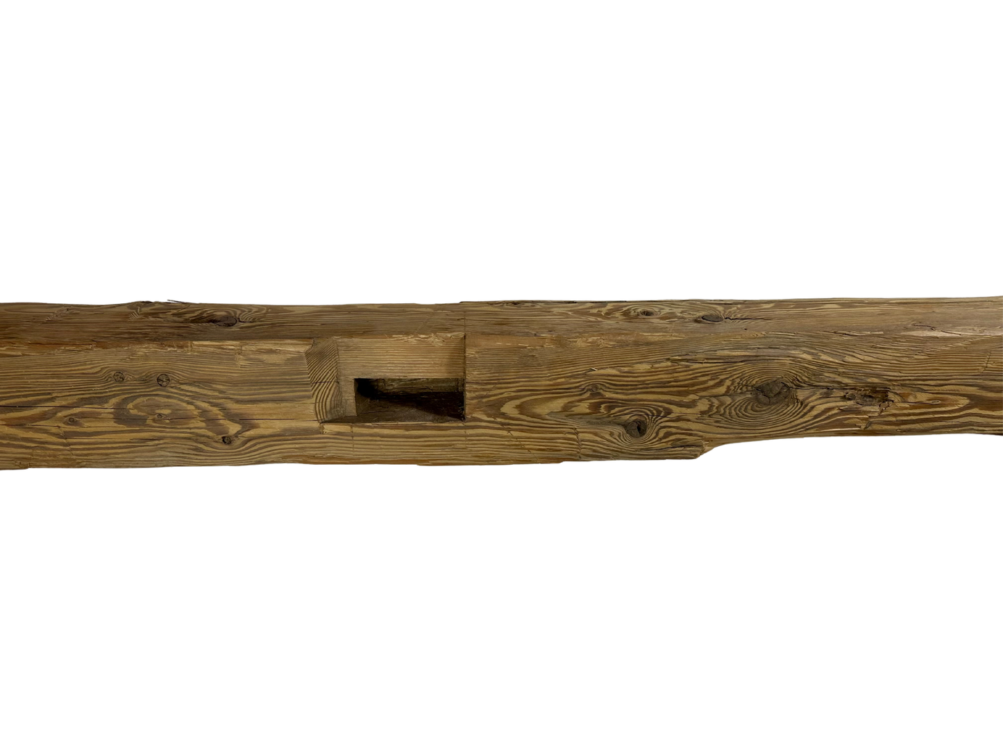 Hand Hewn Beam Fireplace Mantel - 6"H x 5"D x 84"L
