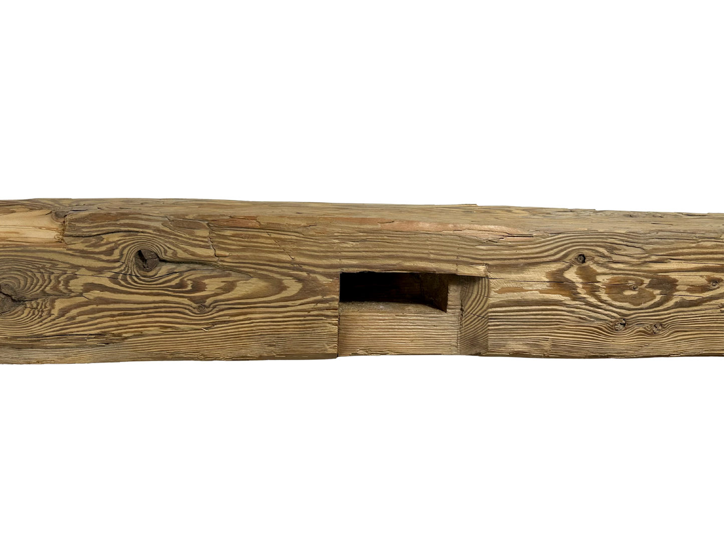 Hand Hewn Beam Fireplace Mantel - 6"H x 5"D x 84"L