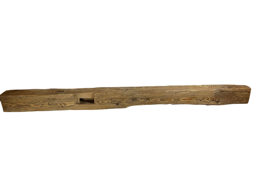 Hand Hewn Beam Fireplace Mantel - 6"H x 5"D x 84"L