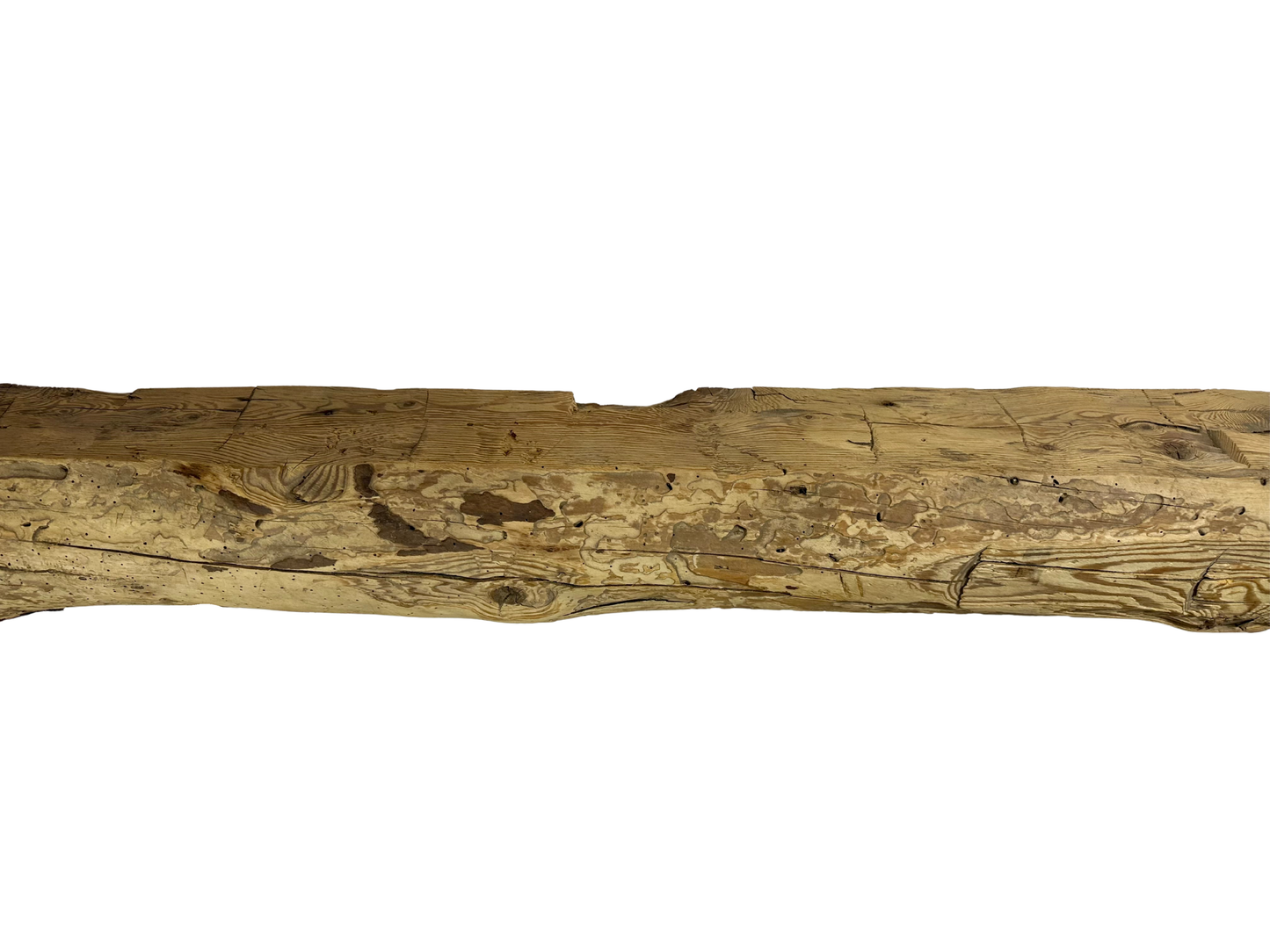 Hand Hewn Beam Fireplace Mantel - 7"H x 6"D x 84"L