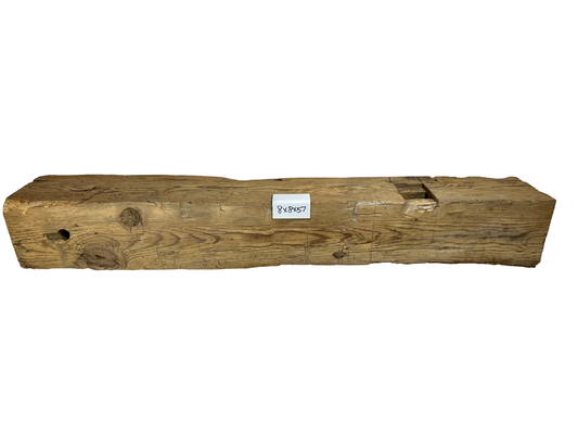 Hand Hewn Beam Fireplace Mantel - 8"H x 8"D x 57"L