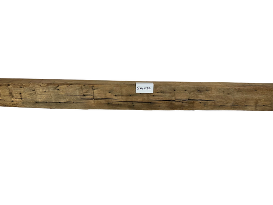 Hand Hewn Beam Fireplace Mantel - 6"H x 5"D x 72"L