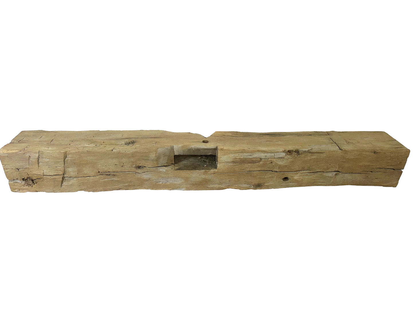 Hand Hewn Beam Fireplace Mantel - 7"H x 7"D x 58"L