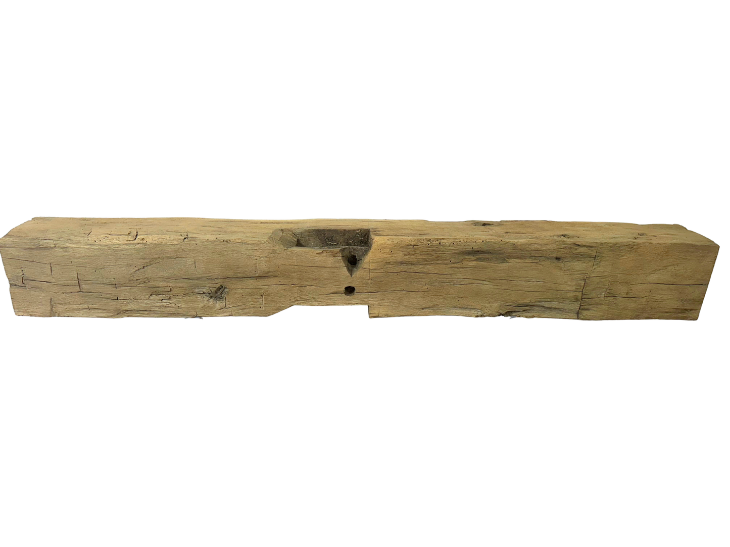 Hand Hewn Beam Fireplace Mantel - 7"H x 7"D x 58"L