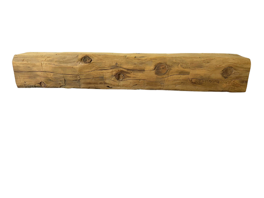 Hand Hewn Beam Fireplace Mantel - 6-1/2"H x 7"D x 43"L