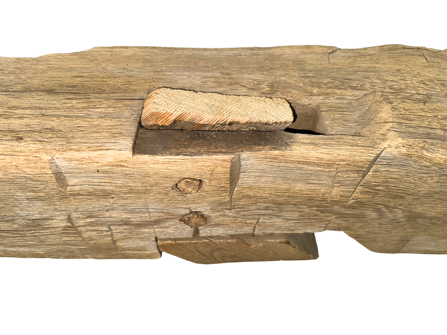Hand Hewn Beam Fireplace Mantel - 7"H x 7"D x 59"L