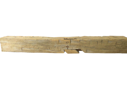 Hand Hewn Beam Fireplace Mantel - 7"H x 7"D x 59"L
