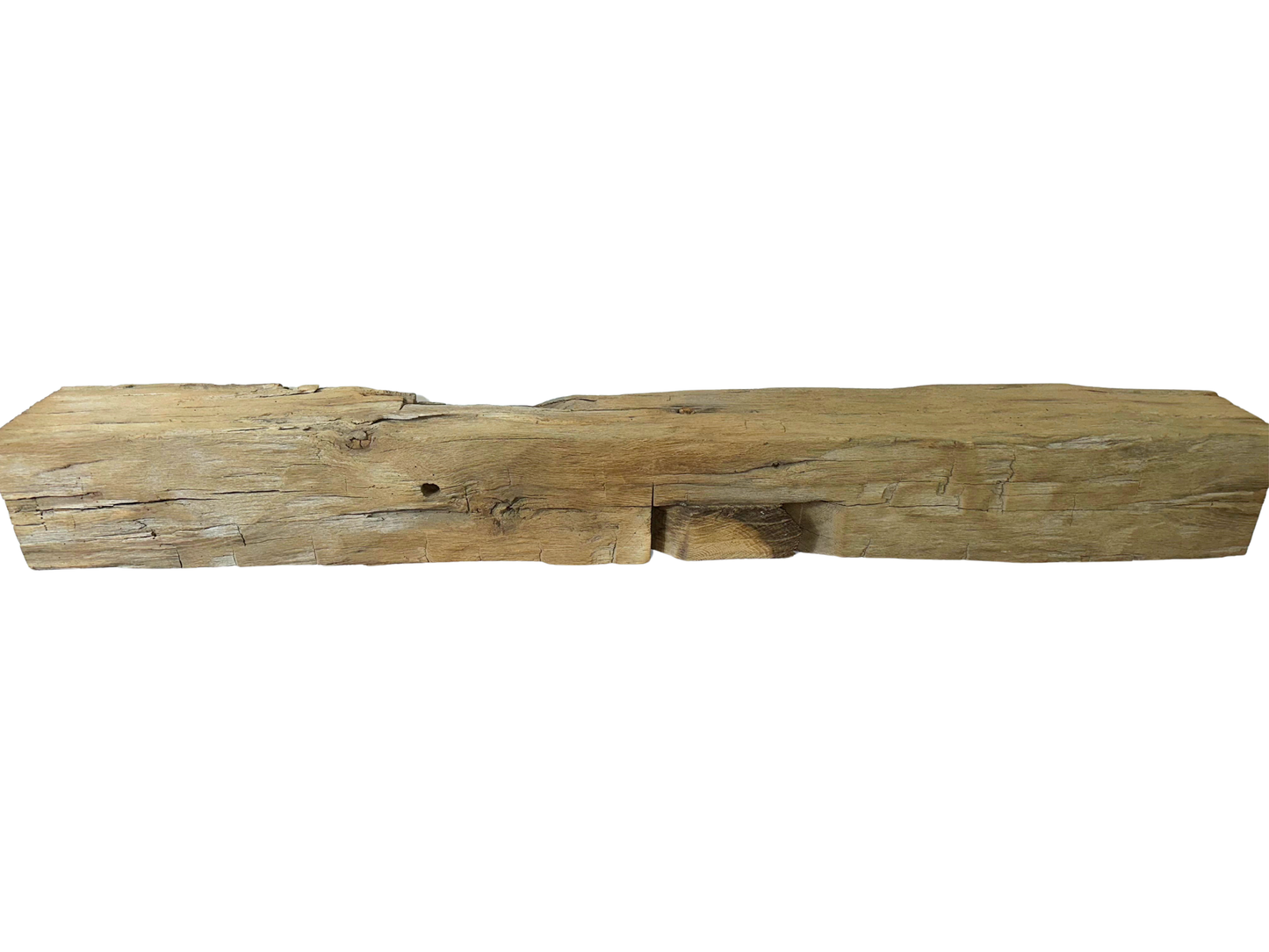 Hand Hewn Beam Fireplace Mantel - 7"H x 7"D x 59"L