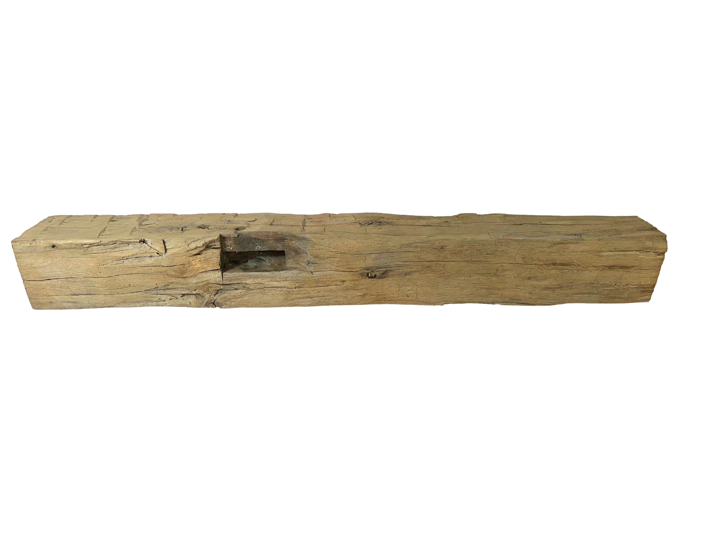 Hand Hewn Beam Fireplace Mantel - 7"H x 7"D x 59"L
