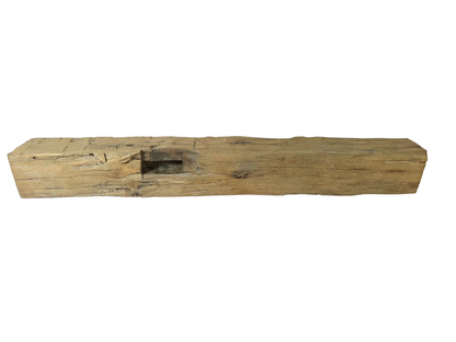 Hand Hewn Beam Fireplace Mantel - 7"H x 7"D x 59"L