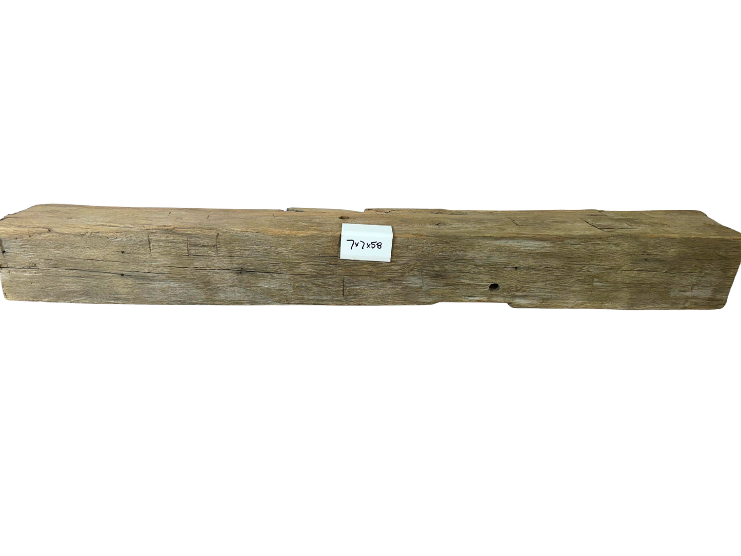 Hand Hewn Beam Fireplace Mantel - 7"H x 7"D x 58"L
