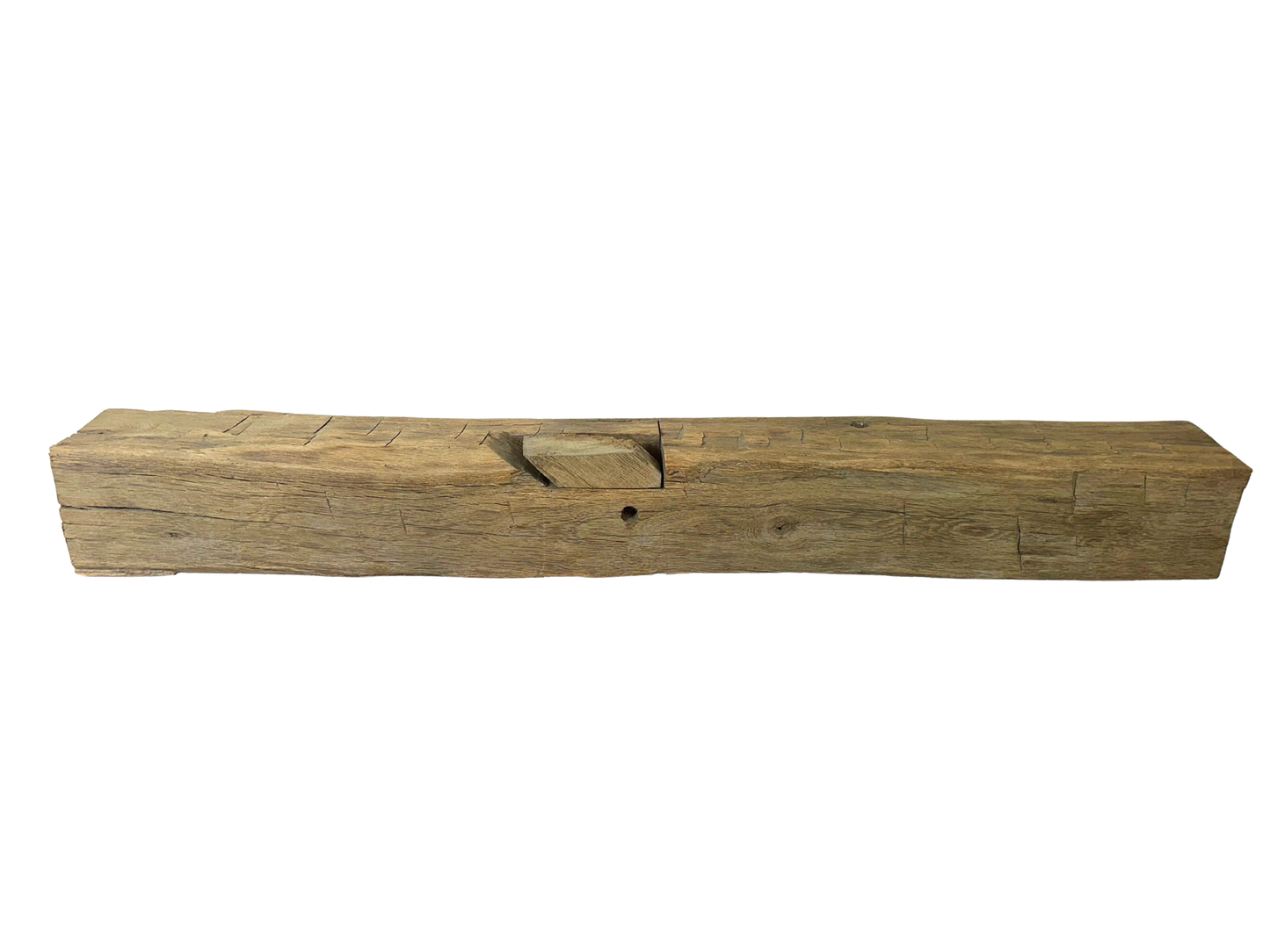 Hand Hewn Beam Fireplace Mantel - 7"H x 7"D x 58"L