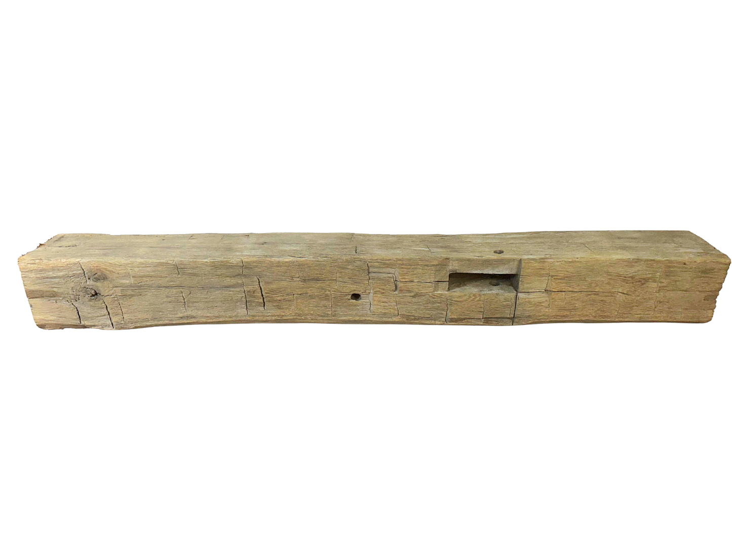 Hand Hewn Beam Fireplace Mantel - 7"H x 7"D x 58"L