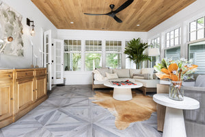 Reclaimed Wood Flooring in modern living room