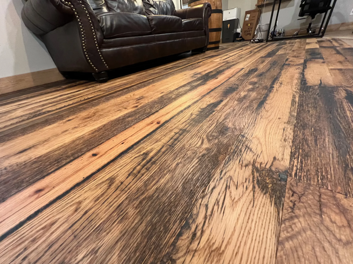 Reclaimed Kentucky Race Horse Fence Plank Engineered Flooring