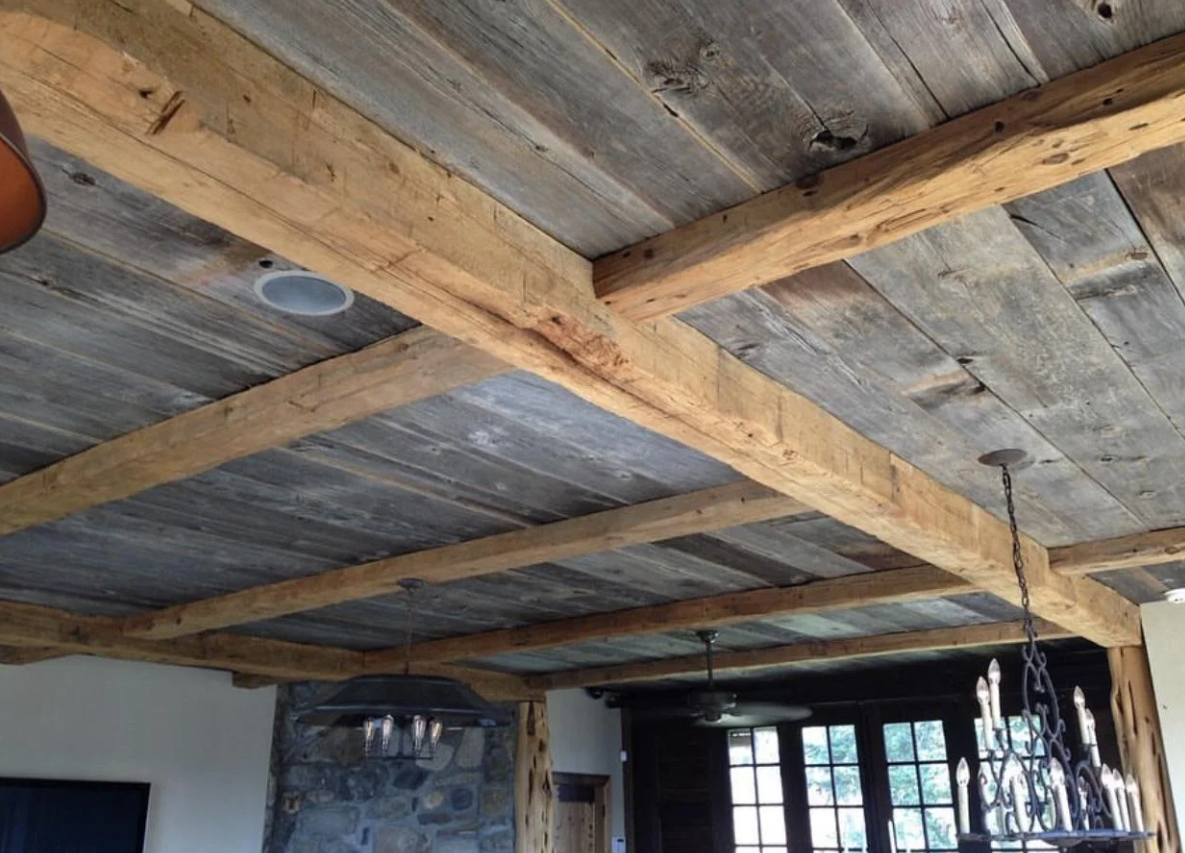 Weathered Grey Barnwood Paneling | Reclaimed Wood Wall and Ceiling Planks
