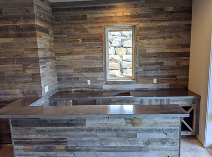 Weathered Grey Barnwood Paneling | Reclaimed Wood Wall and Ceiling Planks