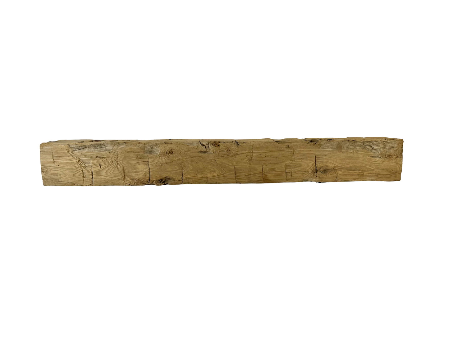 Hand Hewn Beam Fireplace Mantel - 6"H x 6"D x 52"L
