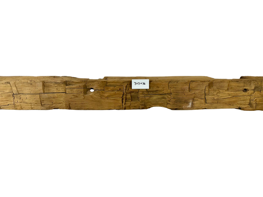 Hand Hewn Beam Fireplace Mantel - 7"H x 7"D x 72"L