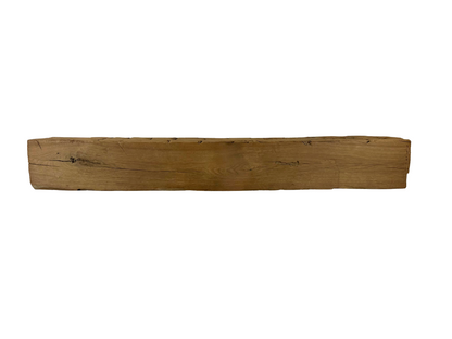 Hand Hewn Beam Fireplace Mantel - 7"H x 6"D x 49"L