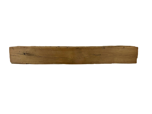 Hand Hewn Beam Fireplace Mantel - 7"H x 6"D x 49"L