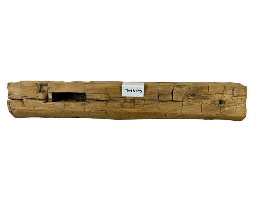 Hand Hewn Beam Fireplace Mantel - 7"H x 5-1/2"D x 43"L