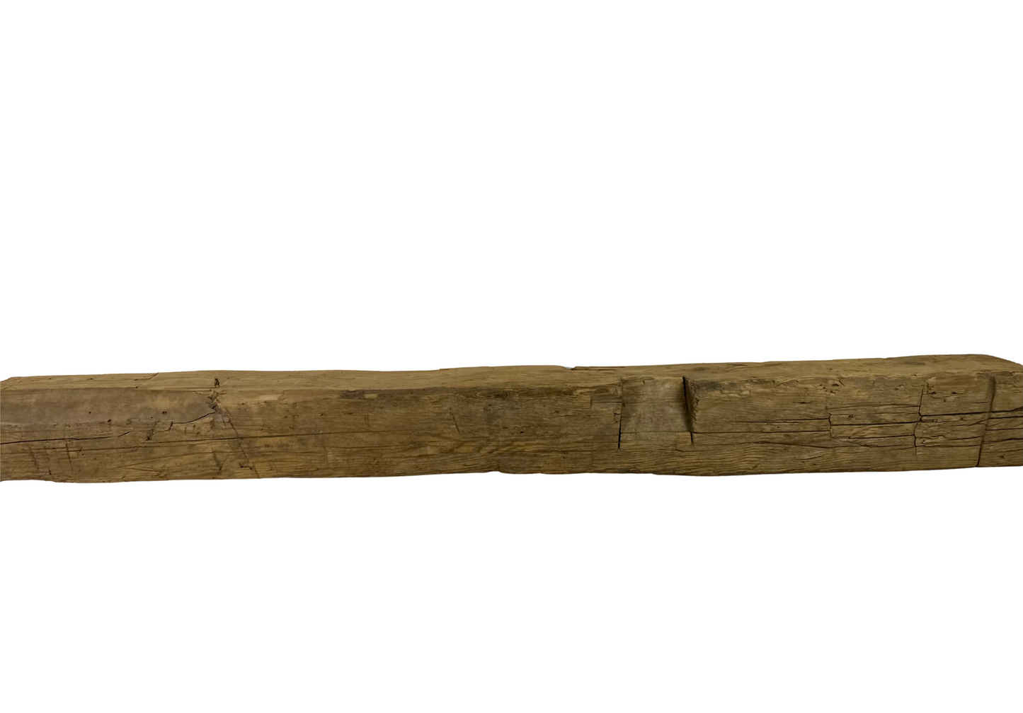 Hand Hewn Beam Fireplace Mantel - 6"H x 6"D x 65"L