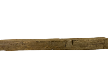 Hand Hewn Beam Fireplace Mantel - 6"H x 6"D x 65"L
