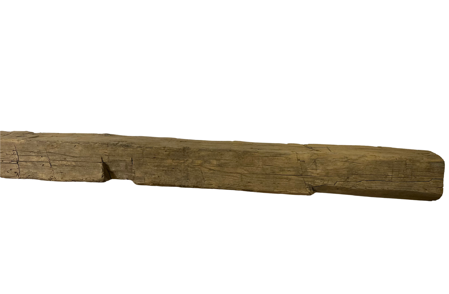 Hand Hewn Beam Fireplace Mantel - 6"H x 6"D x 65"L