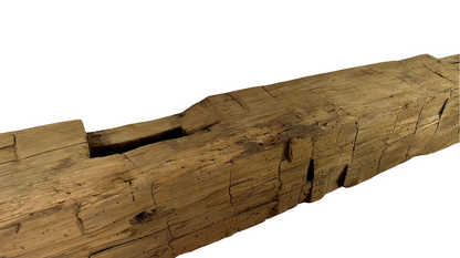 Hand Hewn Beam Fireplace Mantel - 7-1/2"H x 7"D x 84"L