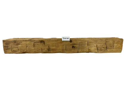 Hand Hewn Beam Fireplace Mantel - 7"H x 6"D x 60"L