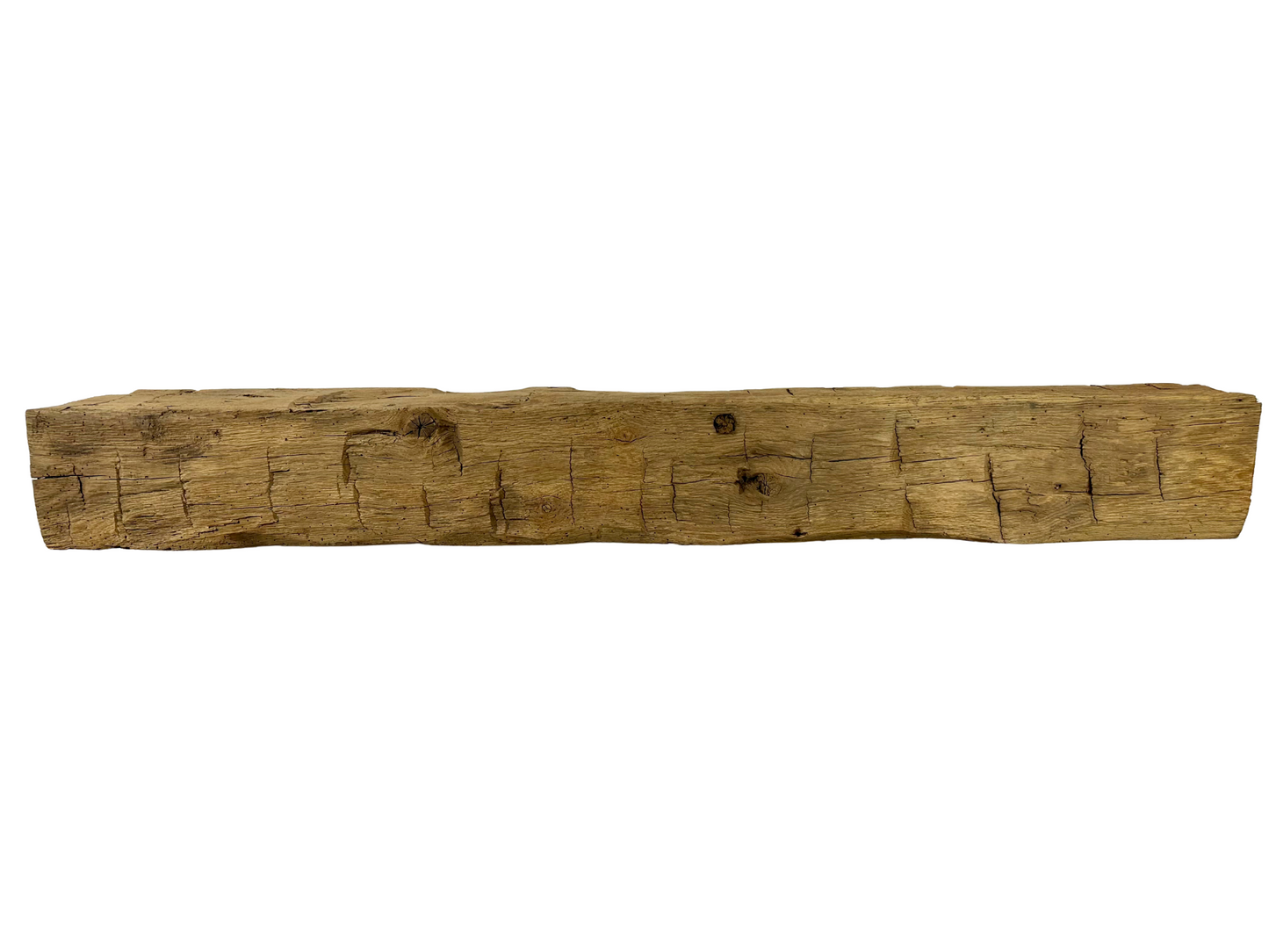 Hand Hewn Beam Fireplace Mantel - 7"H x 6"D x 60"L