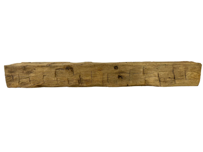 Hand Hewn Beam Fireplace Mantel - 7"H x 6"D x 60"L