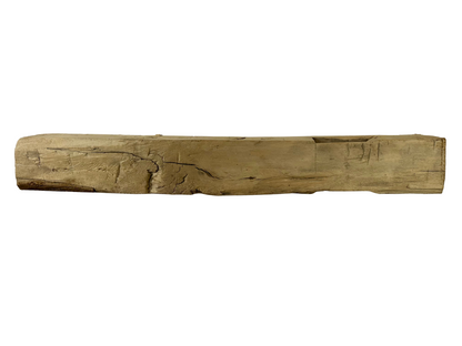 Hand Hewn Beam Fireplace Mantel - 7-1/2"H x 7"D x 57"L