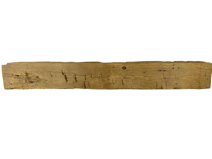 Hand Hewn Beam Fireplace Mantel - 8"H x 6"D x 60"L