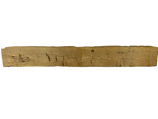 Hand Hewn Beam Fireplace Mantel - 8"H x 6"D x 60"L