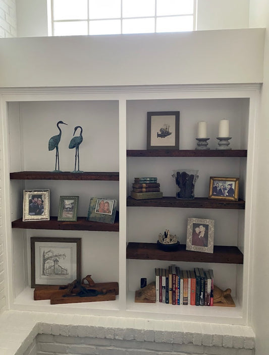 Reclaimed Wood Floating Wall Shelves - 2x10