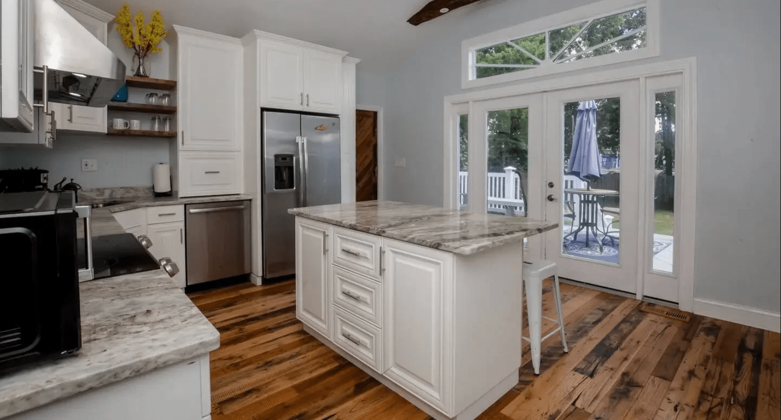 Reclaimed Industrial Oak Engineered Flooring in kitchen 3