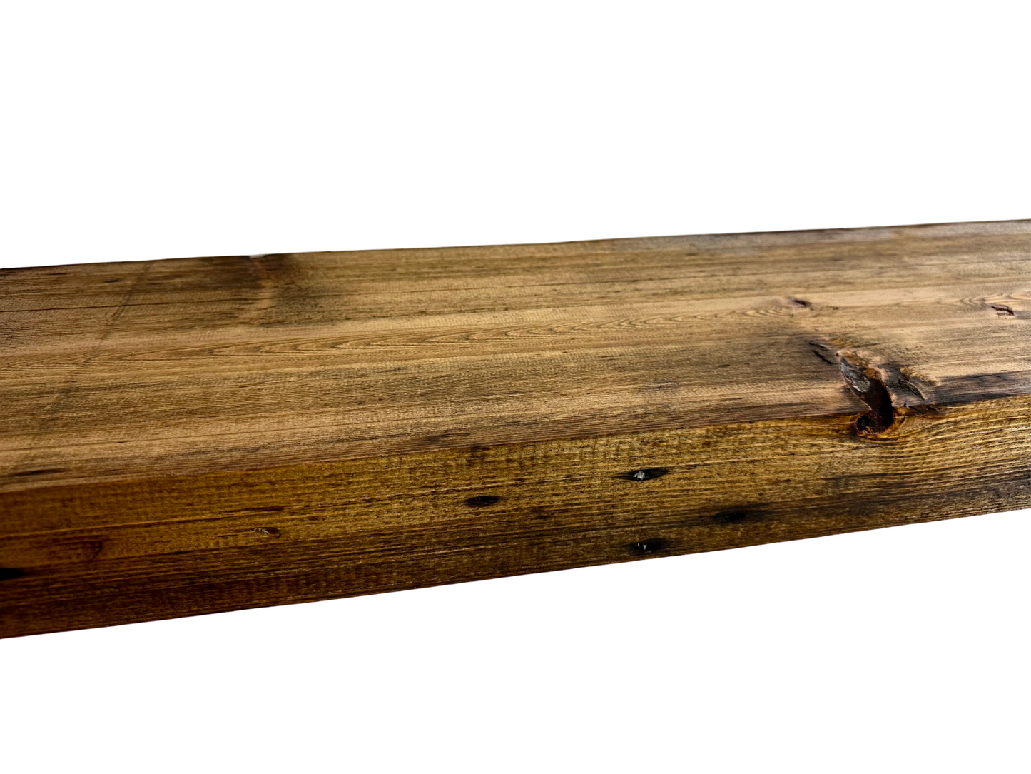 Planed and Sanded Reclaimed Barn Wood Fireplace Mantel Shelf - 3x7