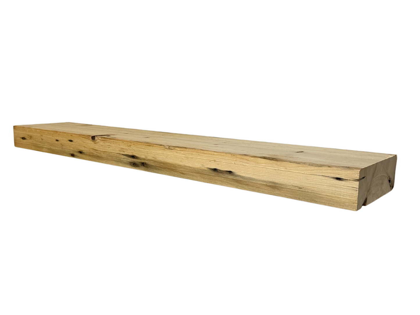 Planed and Sanded Reclaimed Barn Wood Fireplace Mantel Shelf - 3x7